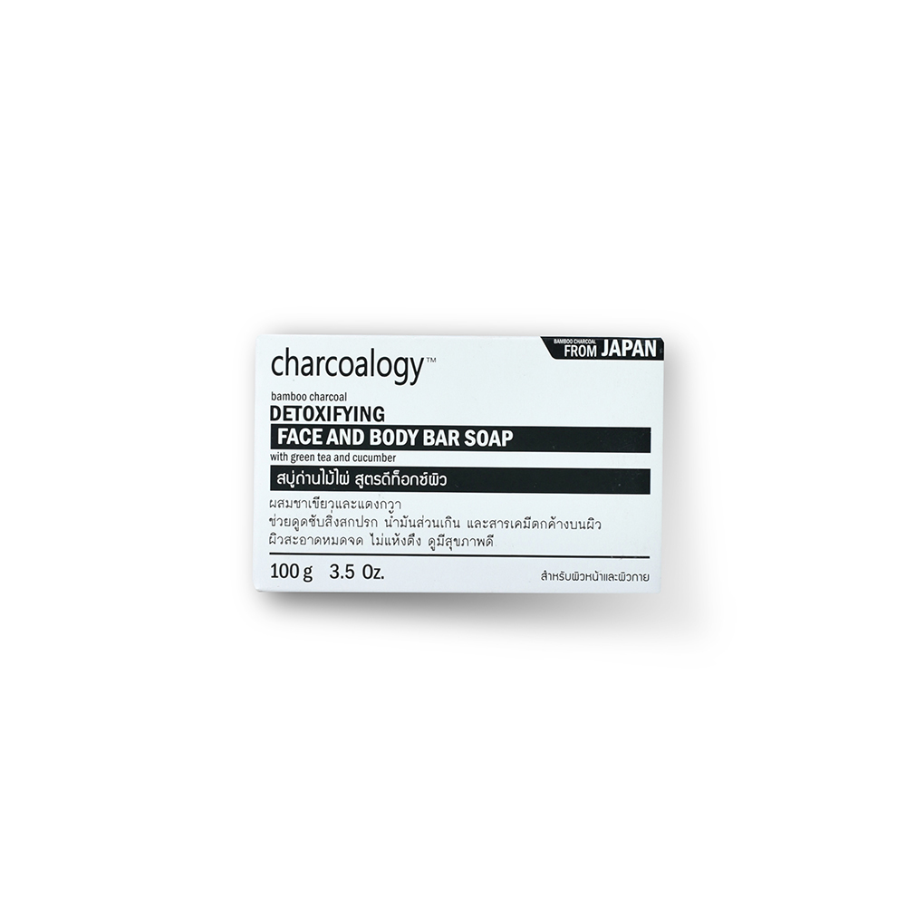 Charcoalogy Bamboo Charcoal Purifying Face and Body Clay Soap Charcoalogy